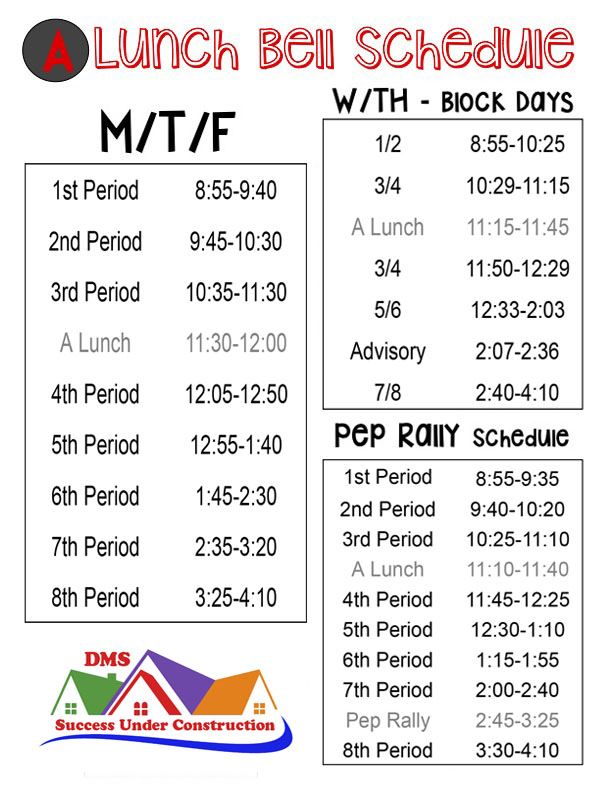A schedule